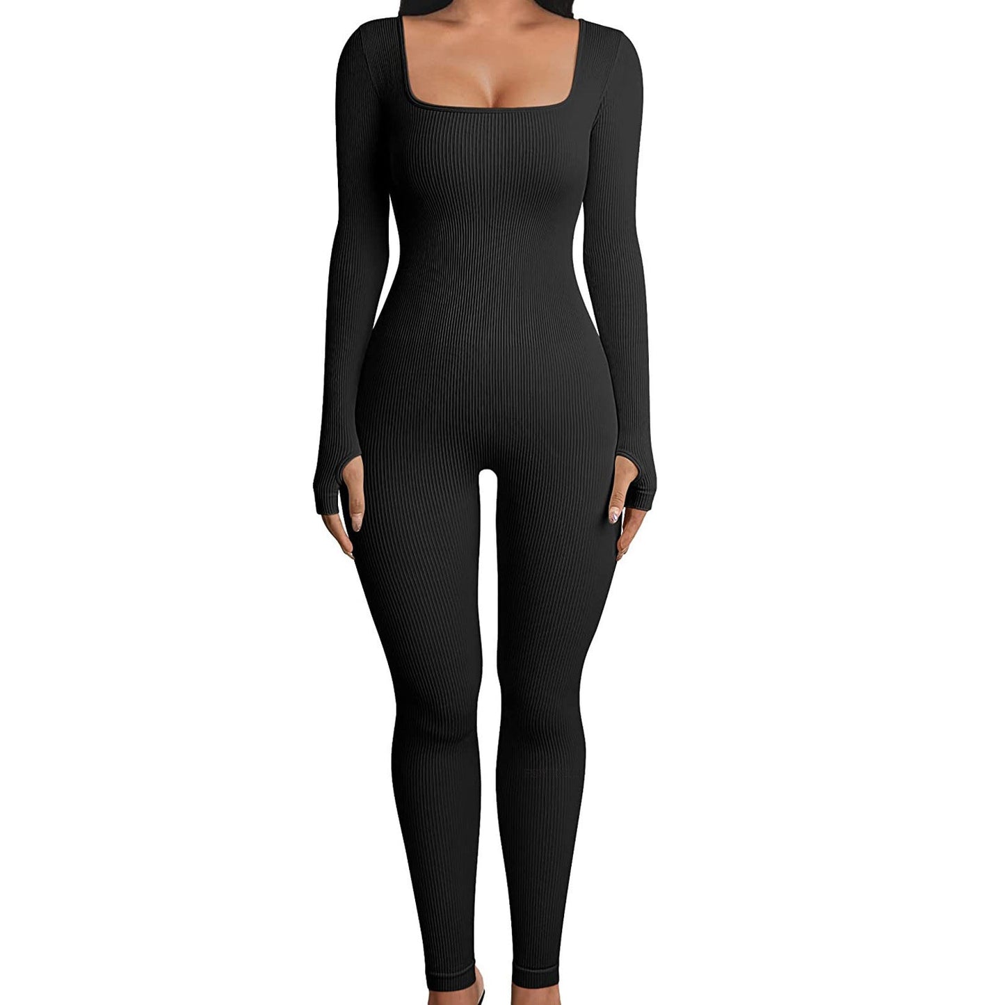 Jumpsuit Fitness Termic - Comfort Premium, Guler Pătrat -