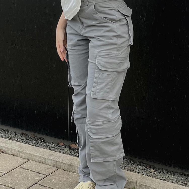 Women's Six-pocket Ins Overalls New Casual Trousers -
