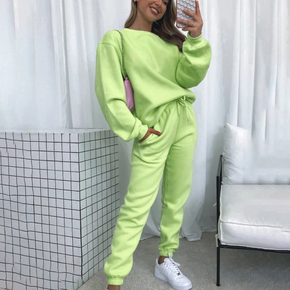 Women's Casual Long Sleeve Sweatshirt Suit -