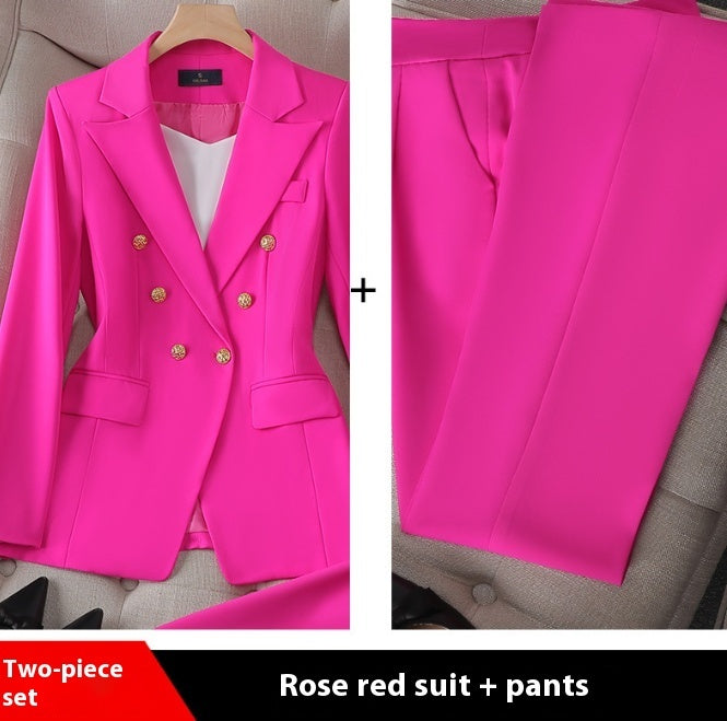 Women's Suit Jacket Bell-bottom Pants Business Suit -