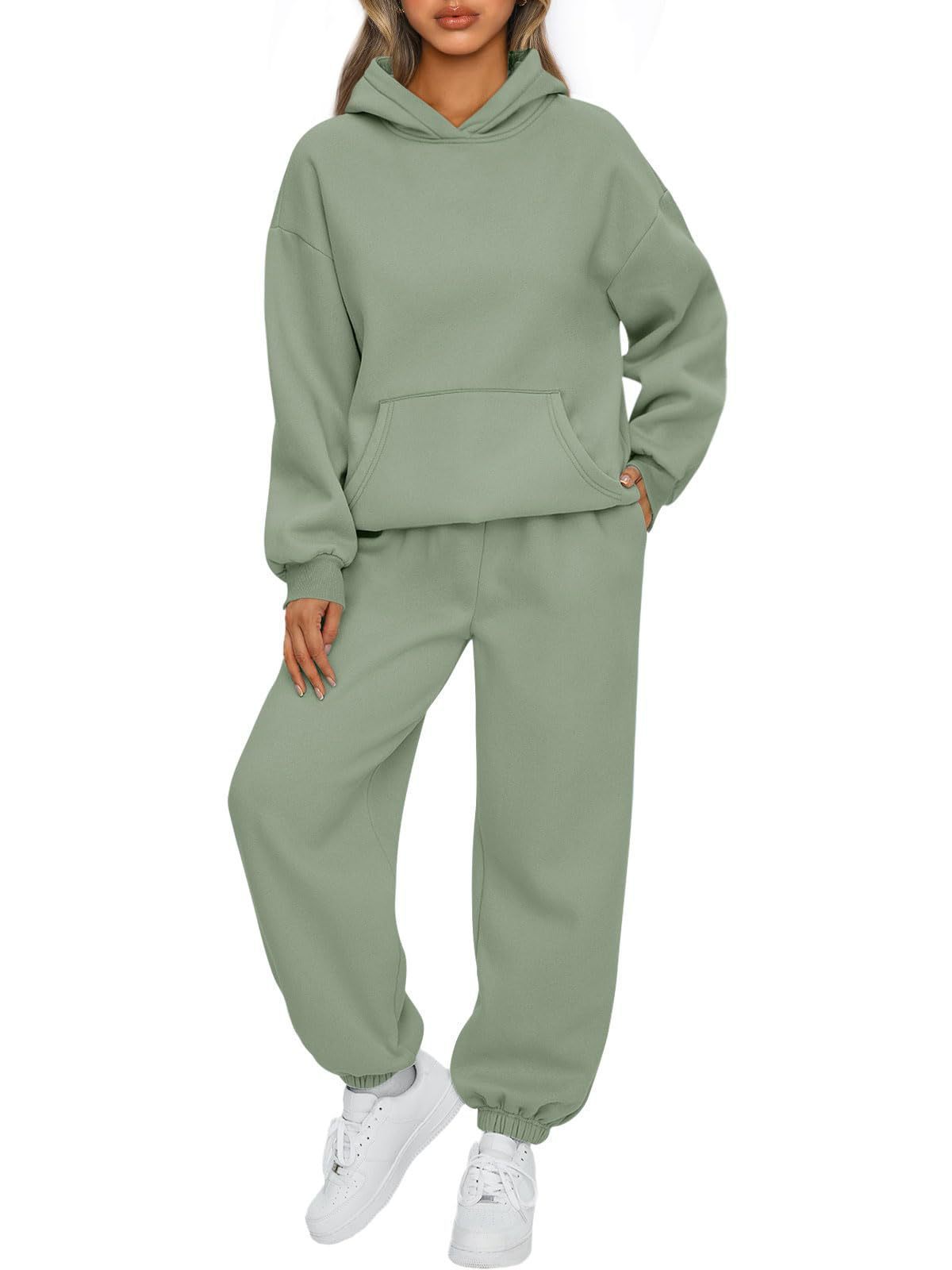 Women's Two-piece Casual Hoodie Sportswear Trousers Suit -