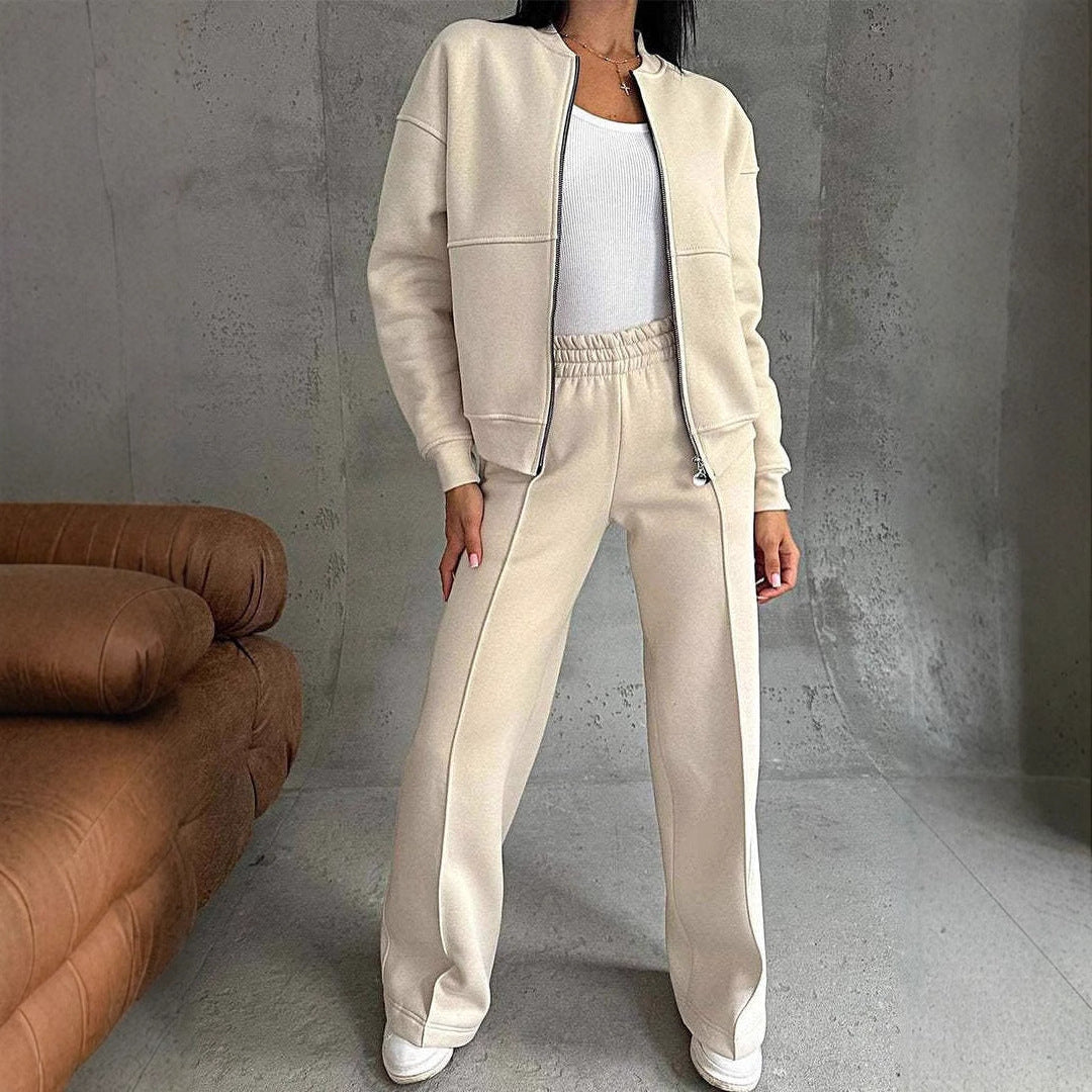 Set Sportiv Premium: Geacă și Pantaloni Largi -