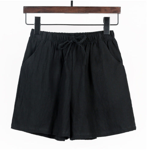 Linen Cotton And Linen Large Size Student Sports And Leisure Shorts -