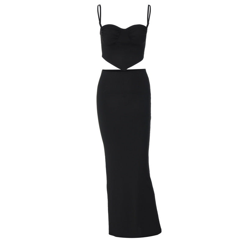 Women's Clothing Spaghetti Straps Chest Wrap Fashion Hip Suit -