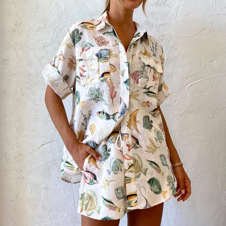 Women's Vacation Style Casual Tether Suit -