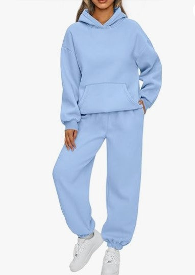Women's Two-piece Casual Hoodie Sportswear Trousers Suit -