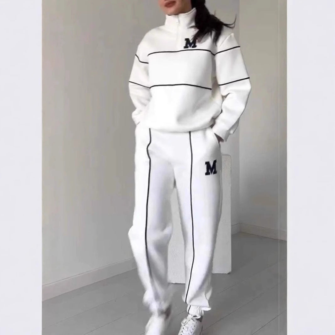 Womens 2 Piece Outfits Lounge Hoodless Pullover Sweatshirt Sweatsuit Sets Sweatshirt Baggy Fashion Sweatpants With Pockets -