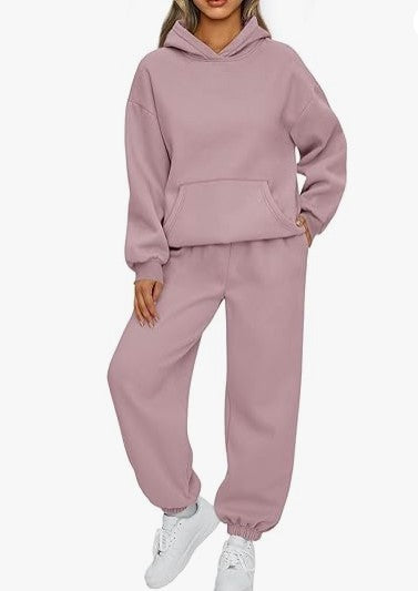 Women's Two-piece Casual Hoodie Sportswear Trousers Suit -