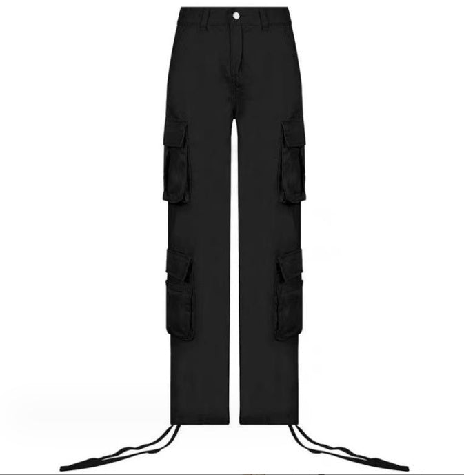 Women's Six-pocket Ins Overalls New Casual Trousers -