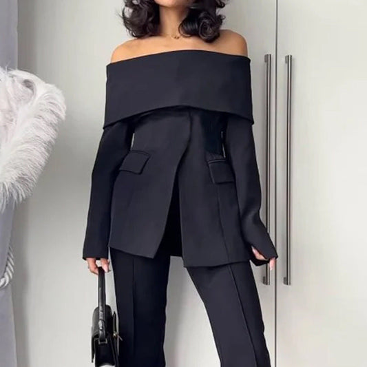 Women's Suit Fashion Off-shoulder -