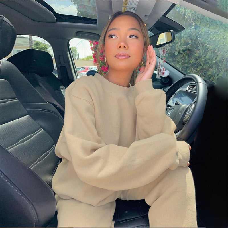 Women's Casual Long Sleeve Sweatshirt Suit -